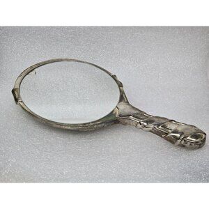 Vintage Godinger Silver-Plated Handheld Vanity Mirror With Bow Design